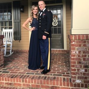 Adrianna Papell Navy Formal Gown